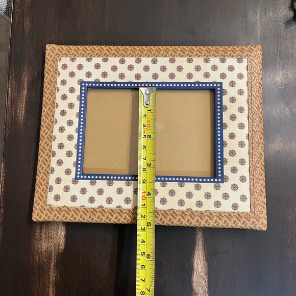 Chic Brown, Cream and Blue Geometric Picture Frame - Picture 8 of 9